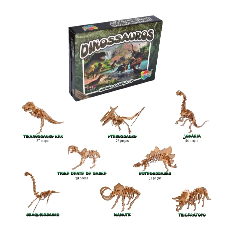 Foto de Quebra-cabeça 3D, dinossauros/animais